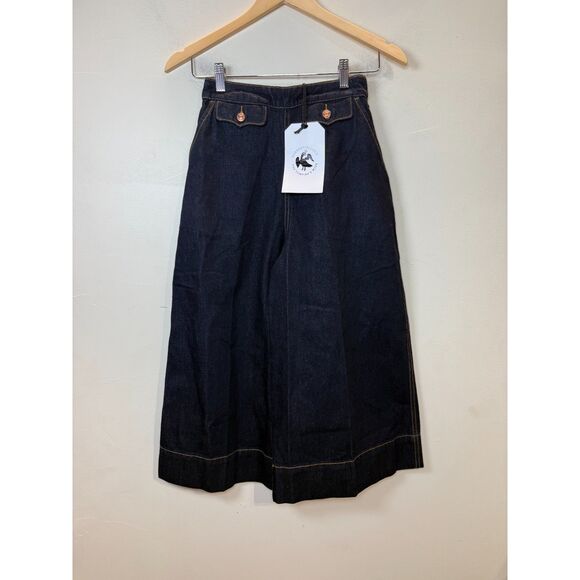 Current/Elliott Women's Size 24 Blue THE COLETTE CULOTTE Jeans NWT - Picture 4 of 13